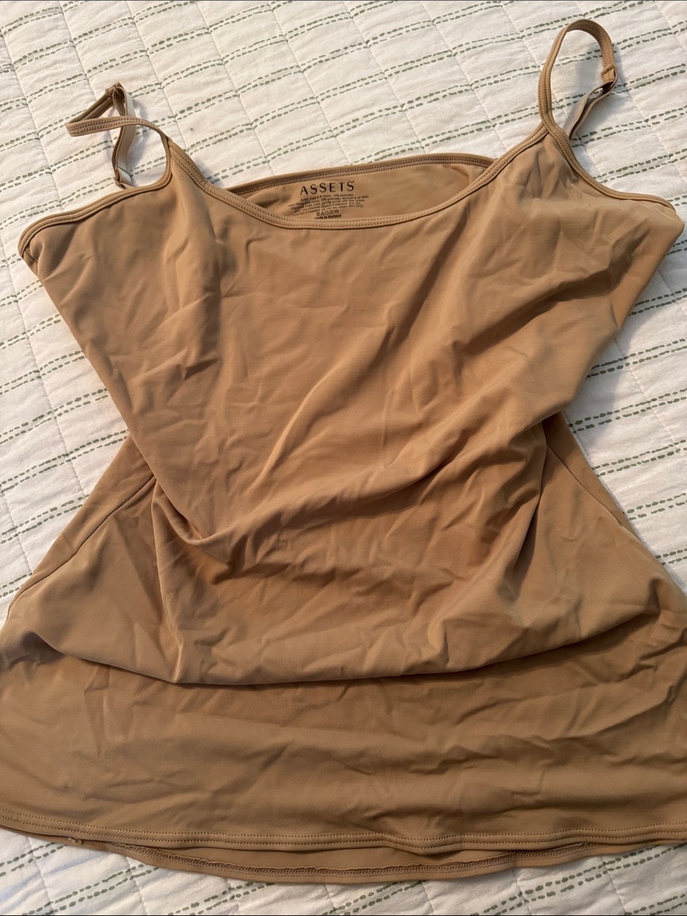 Assets by Spanx Tan Nude Camisole Tank with Adjustable Straps